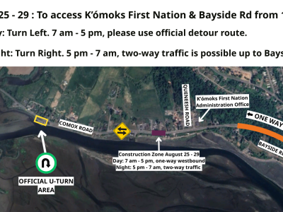 Traffic Management Comox Rd Aug 25-29